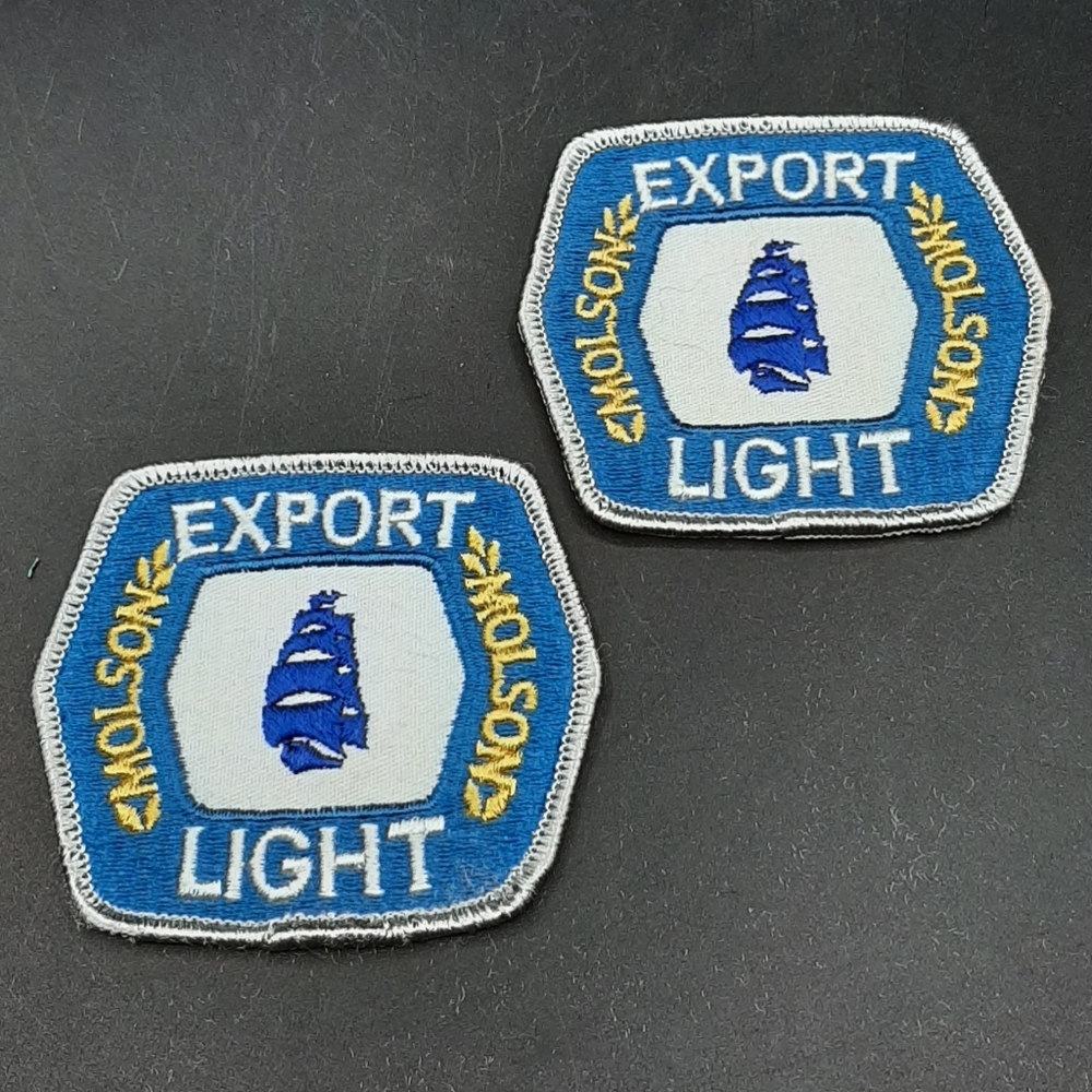 MOLSON Canadian Brewery Vintage Patch Badge Export Light Classic Ship Logo